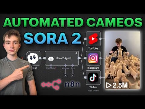 100% Autopilot Sora 2 Cameos with this AI System (n8n Guide) thumbnail