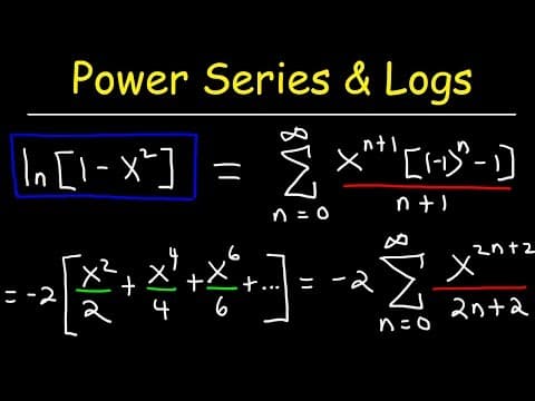 Power Series Representation With Natural Logarithms - Calculus 2 thumbnail