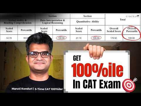 How To Score 100 Percentile In CAT 2026 Exam 🔴 Live By Maruti Sir (5-Time CAT 100%iler) thumbnail