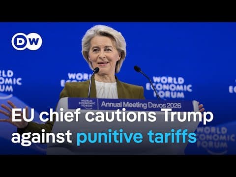 EU chief vows 'unflinching' response to Trump's Greenland tariffs | DW News thumbnail