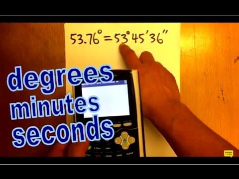 Degrees to DMS, on TI84 thumbnail