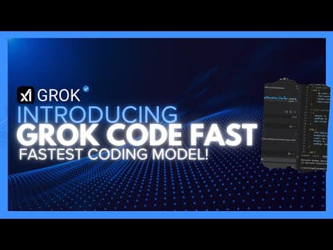 Grok Code Fast 1: NEW SUPER FAST Coding Model is Pretty Decent! (FULLY FREE) thumbnail