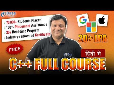 Free C++ Full Course with Certificate | C++ Tutorial in One Shot | Beginner to Advance thumbnail