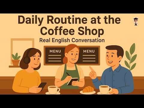 ☕️ How to Order Coffee in English like a Native | Real Life Conversation | Mr. English thumbnail