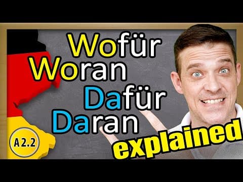 German "da words" | Da Compounds in German | Präpositionaladverbien thumbnail