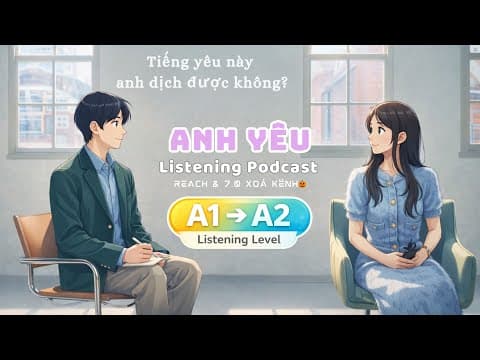🎧 Luyện Nghe Tiếng Anh Level A1-A2 - ANH YÊU -  | Listening English Podcast |🎯 thumbnail