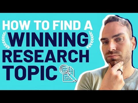 The Secret Method To Finding a Winning Research Topic (With Live Examples) thumbnail