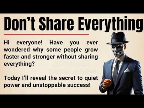 Don’t Share Everything ❌ || How Staying Quiet Can Make You Stronger, Confident & Unstoppable ✅ thumbnail