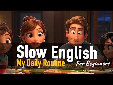Simple Daily Routine English | Slow Listening & Speaking Practice for Beginners | Daily English thumbnail