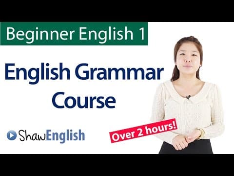What Are the Basics of English Grammar for Beginners? thumbnail