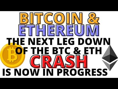 A BTC EMERGENCY: Bitcoin & ETH CRASH Now in Progress -  BTC has Begun the Next Leg Down of the CRASH thumbnail