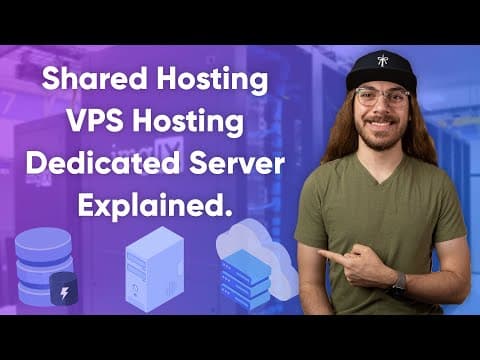 Different Types of Web Hosting Explained! | Shared Hosting vs. VPS Hosting vs. Dedicated Server thumbnail