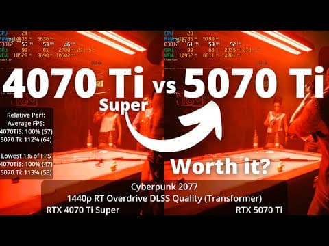 RTX 5070 Ti vs 4070 Ti Super- The Ultimate Comparison!!! thumbnail