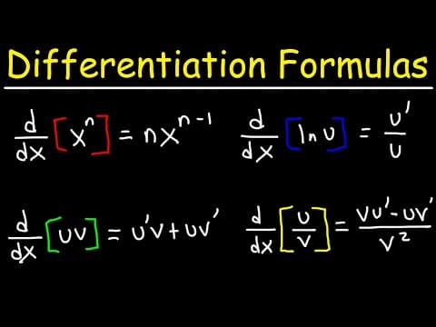 What Are the Essential Differentiation Formulas in Calculus? thumbnail