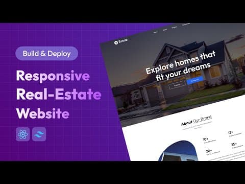 Build And Deploy Real Estate Website Using React and Tailwind CSS | React JS Project thumbnail