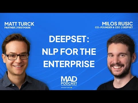 From NLP Start-Up to Generative-AI Platform: Milos Rusic (deepset) Unpacks Product-Market Fit thumbnail