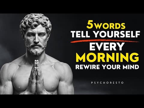 5 Powerful Words to Tell Yourself Every Morning – REWIRE YOUR MIND | STOICISM thumbnail