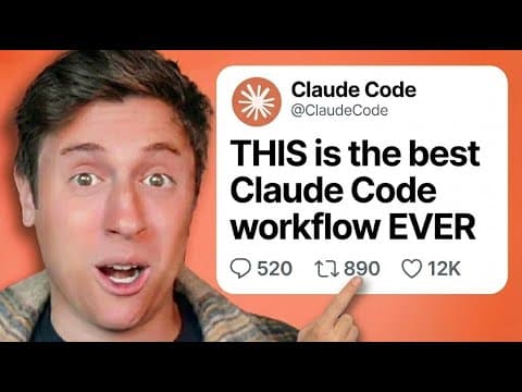 The creator of Claude Code just revealed his INSANE workflow (must watch) thumbnail