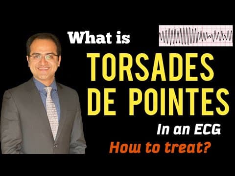 Torsades De Pointes ECG, Polymorphic Ventricular Tachycardia Treatment, ECG lectures USMLE, NCLEX thumbnail