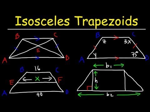 What Are the Properties of Isosceles Trapezoids? thumbnail