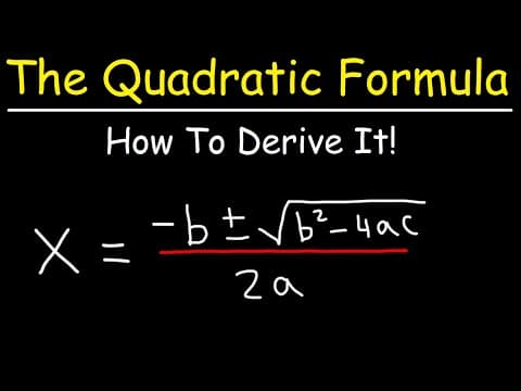 How To Prove The Quadratic Formula By Completing The Square thumbnail