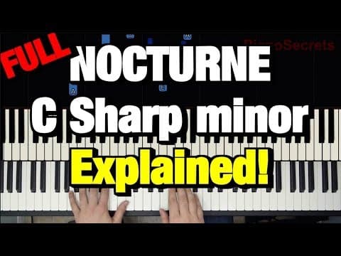 Chopin Nocturne C Sharp minor No 20 Piano Tutorial - How to Play Piano Lesson thumbnail