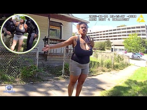 Police Confront Mother Who Left Kids Unclothed In Busy Street thumbnail