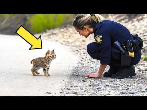 Little Bobcat Keeps Following Officer For Help - When She Realizes Why, She Bursts Into Tears! thumbnail