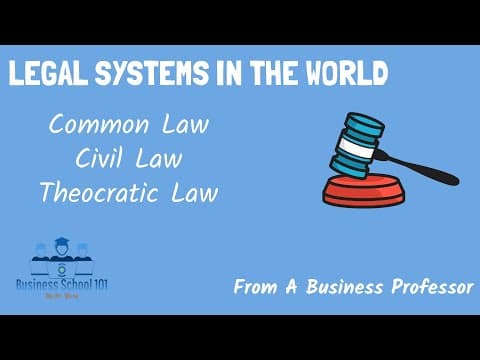 Legal System in the World | International Business | From A Business Professor thumbnail