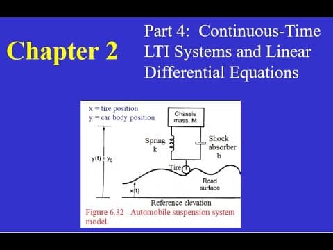 Chapter 02 Part 4:  Continuous Time LTI Systems and Linear Differential Equations. thumbnail