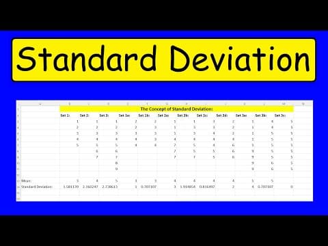 How To Calculate The Standard Deviation In Excel thumbnail
