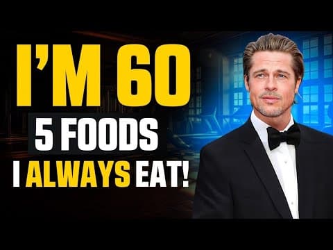 Brad Pitt (60 yr) Still Looks 35! I Eat 5 FOODS & Don't Get old thumbnail