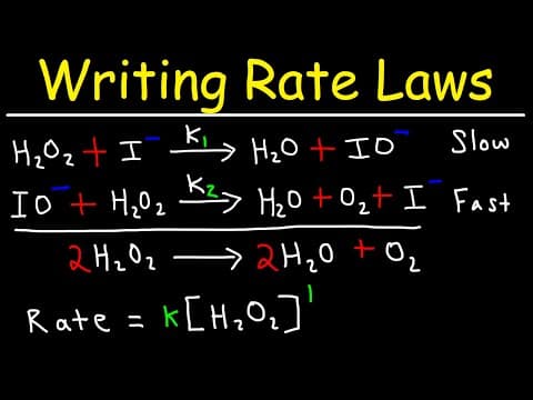 How to Write Rate Laws for Reaction Mechanisms thumbnail