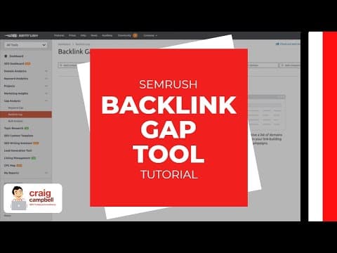 SEMRush Backlink Gap Tool Tutorial thumbnail