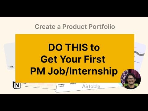 Portfolio for Product Managers - Get your first Product Management Job thumbnail