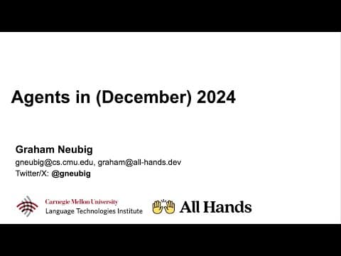 Best of 2024 in Agents (from #1 on SWE-Bench Full, Prof. Graham Neubig of OpenHands/AllHands) thumbnail