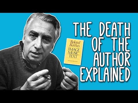 The Death of the Author: WTF? Roland Barthes' Death of the Author Explained | Tom Nicholas thumbnail
