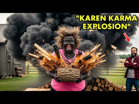 HOA Karen Kept Stealing My Firewood — So I Replaced It with Hollow Logs Filled with Gunpowder! thumbnail