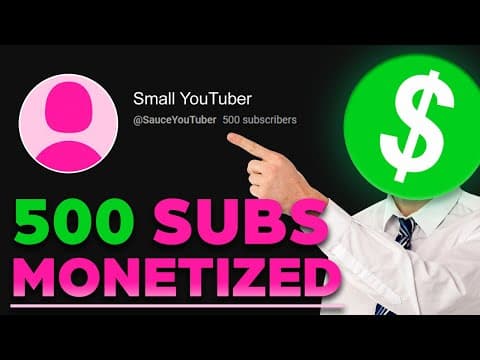 How to Get Monetized on YouTube With 500 Subs thumbnail
