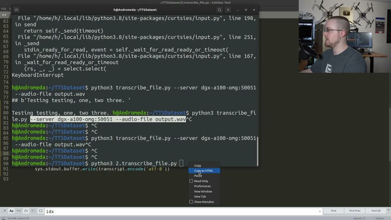 YouTube video player