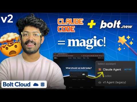 Bolt.New v2 + Claude Code = Magic | Build Production Ready Apps In Minutes (Bolt Cloud) thumbnail