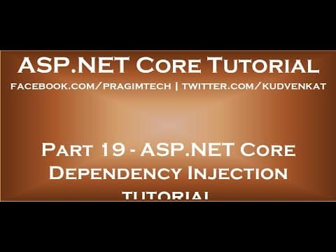 ASP NET Core dependency injection tutorial thumbnail