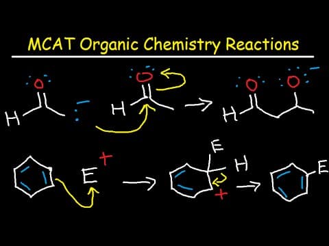 MCAT Organic Chemistry Review Reactions Summary Study Guide Part 2 thumbnail