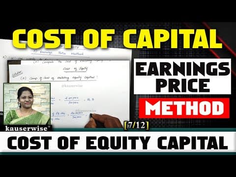 [7/12] Cost of Equity Capital | FM | Earnings Price Method | Numerical Problem | Kauserwise thumbnail