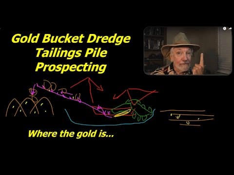Gold Dredge Tailings Pile Prospecting - Placer gold mining thumbnail