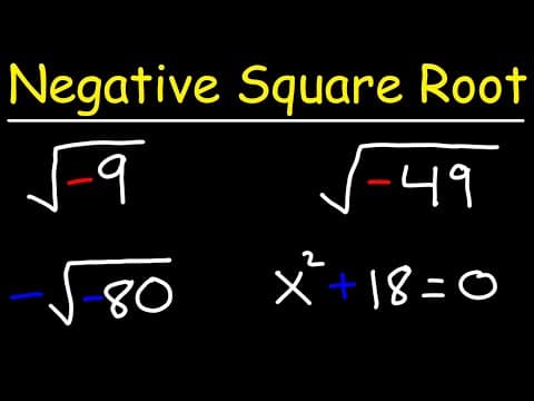 How To Find The Square Root of a Negative Number thumbnail