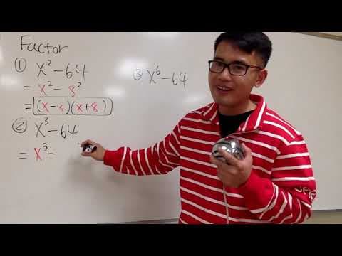 How to Factor x^2-64, x^3-64, and x^6-64 thumbnail