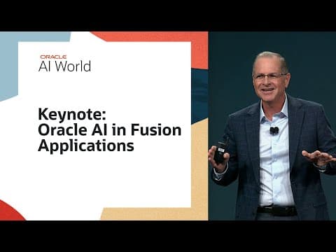 What’s New and Next for Oracle AI in Fusion Applications: Oracle AI World 2025 thumbnail