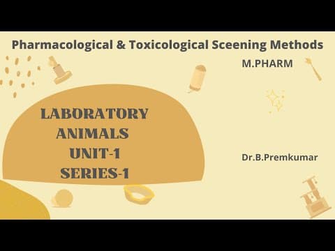 Common laboratory animals description - Unit I - Series-1 thumbnail