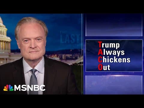 Lawrence: Trump, the stupidest and most cowardly president in American history, backed down again thumbnail
